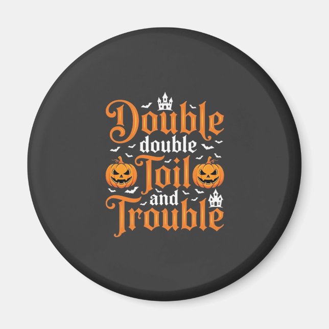 Imán Doble doble trabajo y problema de Halloween_1 (Frente)