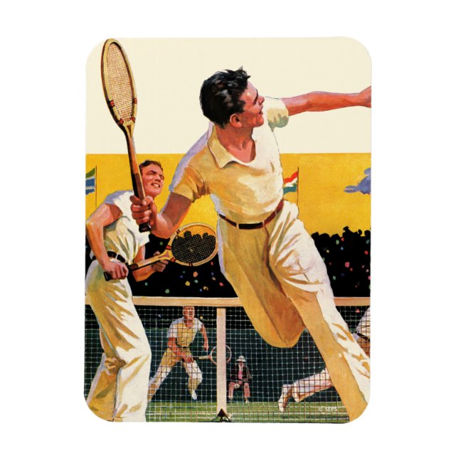 Imán Doble partido de tenis (Vertical)