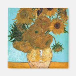 Imán Doce girasoles en una bolsa (pintura de vida fija)
