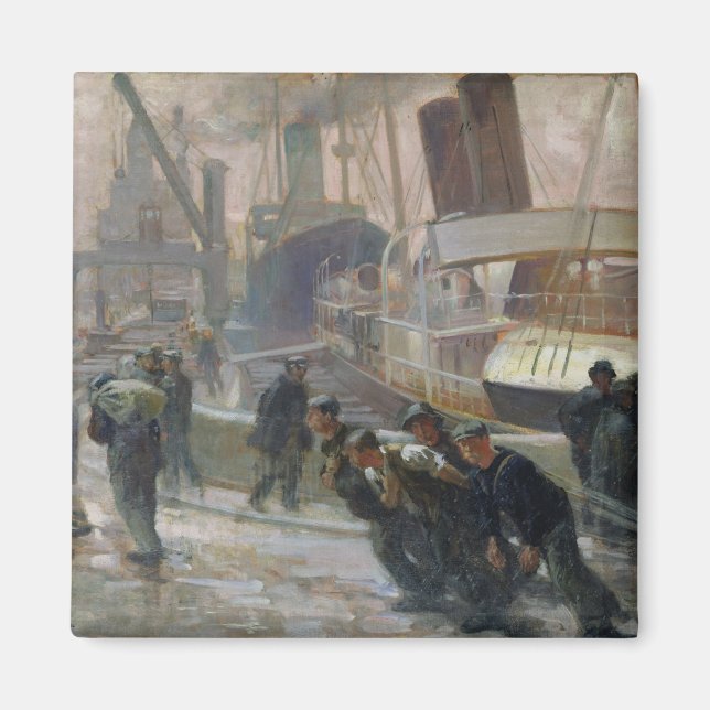 Imán Dockers de Liverpool en Dawn, 1903 (Frente)