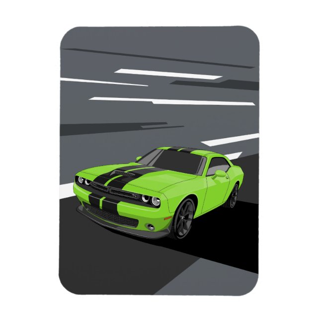 Imán Dodge Challenger Verde (Vertical)