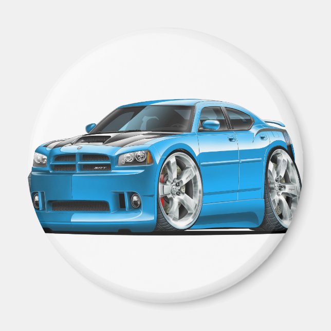 Imán Dodge Charger Super Bee Blue Car (Frente)