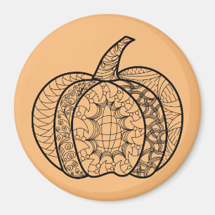 Imán Dodles de Halloween calabazas de boho mandala de o