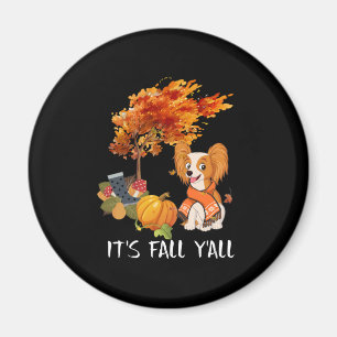 Imán Dog Lovers   Papillon es otoño