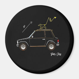 Imán Dog on Wall Street Petra Gliff Magnet