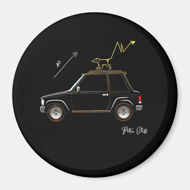 Imán Dog on Wall Street Petra Gliff Magnet (Frente)