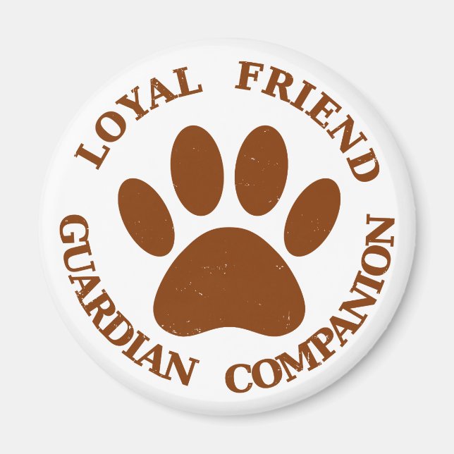 Imán Dog Paw Loyal Friend (Frente)