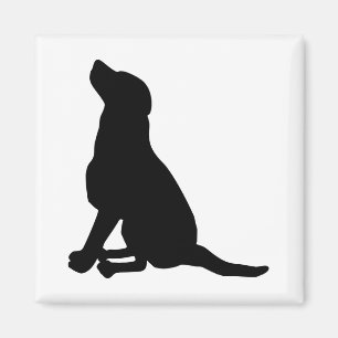Imán Dog Silhouette