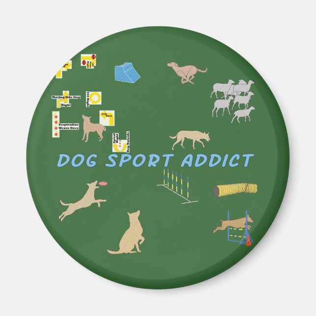 Imán Dog Sport Addict (Frente)