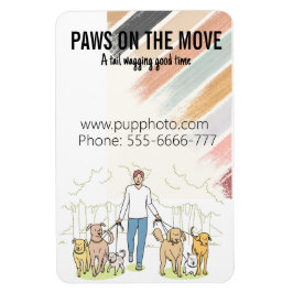 Imán Dog Walking Business Personalizado Fridge