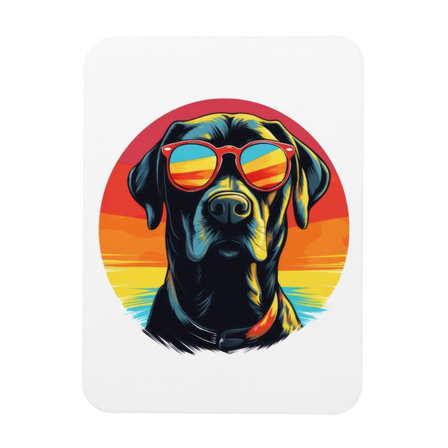 Imán Dog with Sunglasses (Vertical)