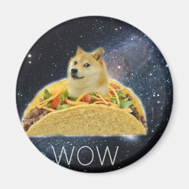 Imán doge space taco meme