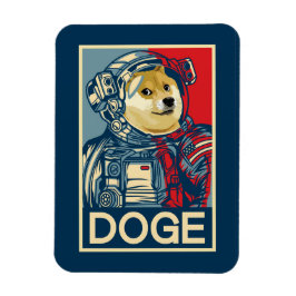 Imán Dogecoin Astronaut Doge To The Moon Crypto Funny