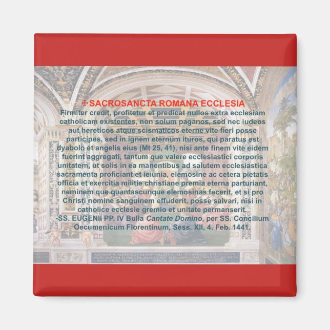 Imán Dogma de Fide "Extra Ecclesiam Nulla Salus" (Frente)