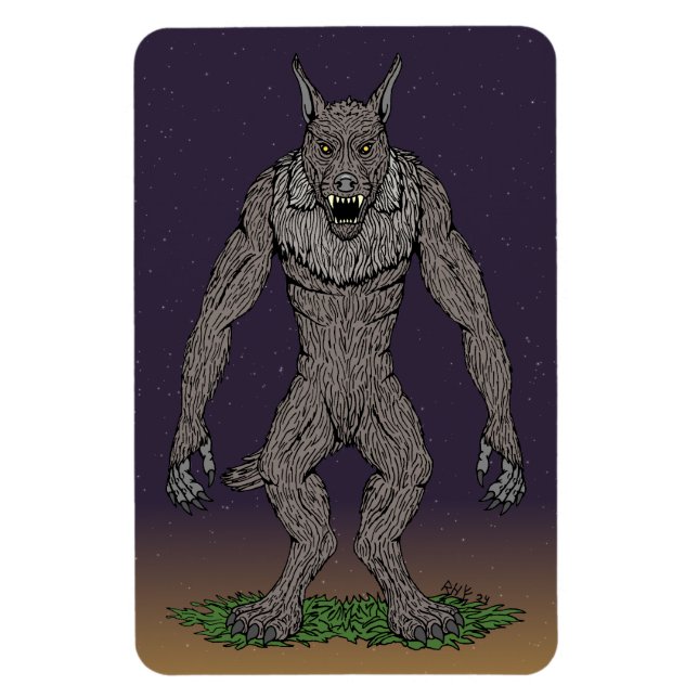 Imán Dogman Cryptid o Werewolf (Vertical)