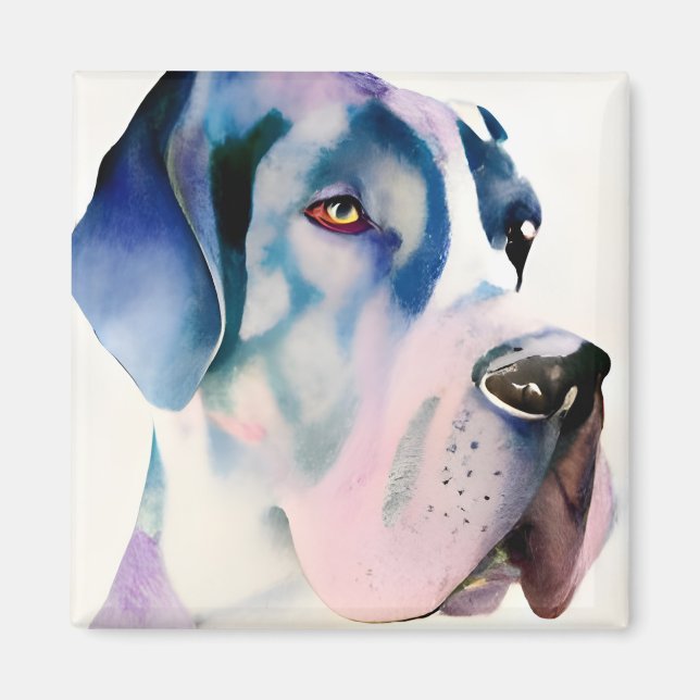 Imán Dogo Alemán Acuarela (Frente)