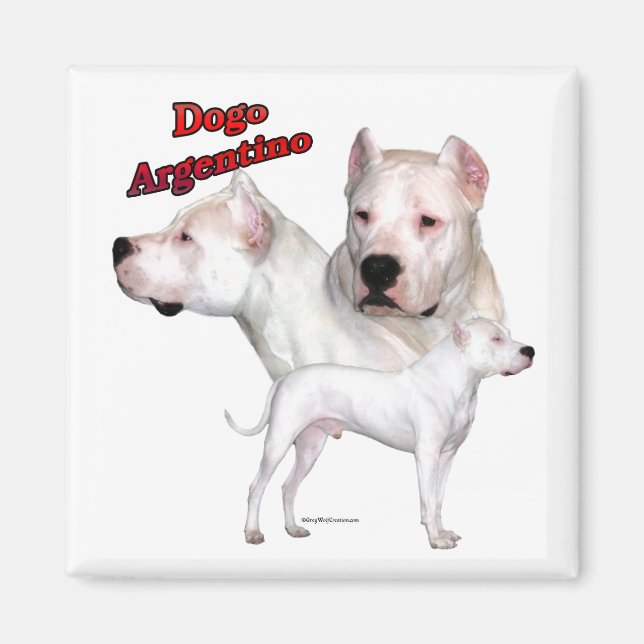 Imán Dogo Argentino Trio 2 - Magnet (Frente)