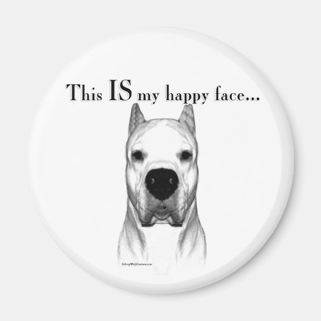 Imán Dogo Happy Face (Frente)