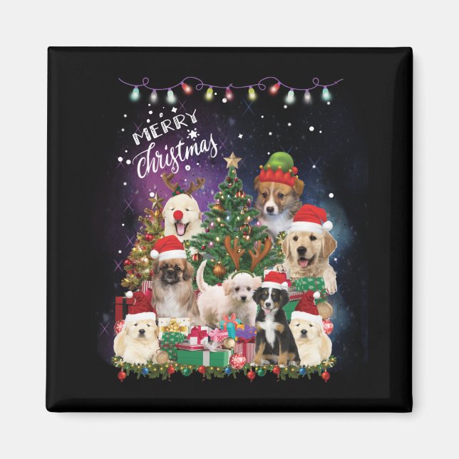 Imán Dogs Feliz Navidad (Frente)