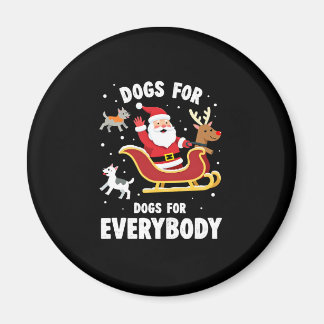 Imán Dogs For Everybody Santa Funny Christmas Xmas (1)
