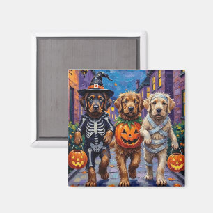 Imán Dogs Mastines Tibetanos con disfraces de Halloween