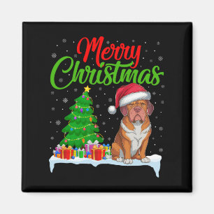 Imán Dogue De Bordeaux Árbol De Navidad Encender Navida