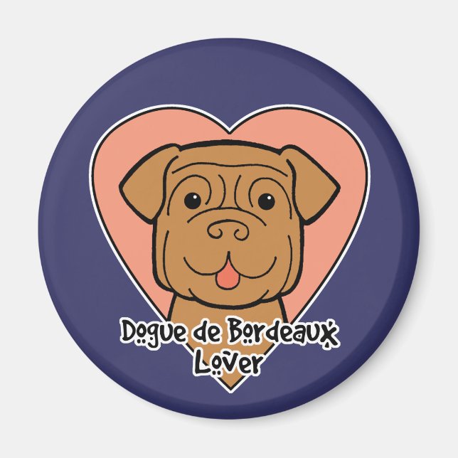 Imán Dogue de Bordeaux Lover (Frente)