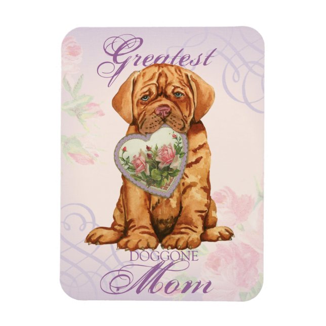 Imán Dogue Heart Mom (Vertical)