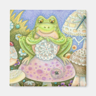 Imán Doilis Hagan Un Hoppy Home FROG MAGNET Square