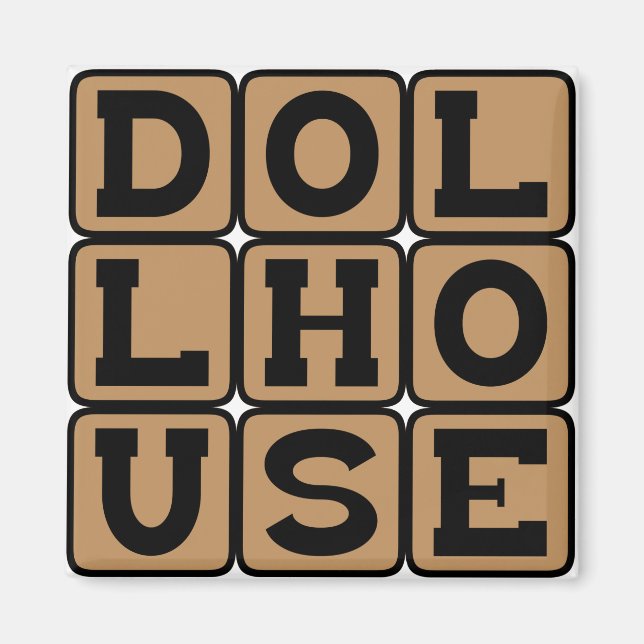 Imán Dollhouse, hogar para muñecas (Frente)