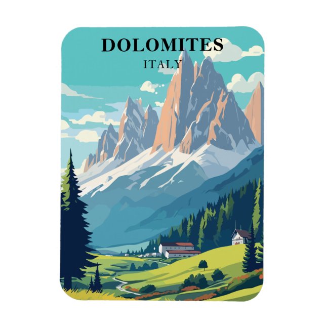 Imán Dolomitas Italia Montañas Viajes (Vertical)