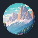 Imán Dolomitas Italia Viaje de cosecha<br><div class="desc">Dolomitas Italia Viaje de Vintage Magnet Si eres un trotamundos que recuerda tus aventuras italianas o un entusiasta del arte que aprecia la belleza de los Dolomitas,  este imán de Viajes de Vintage sirve como un delicioso recuerdo que capta la esencia de este destino icónico.</div>