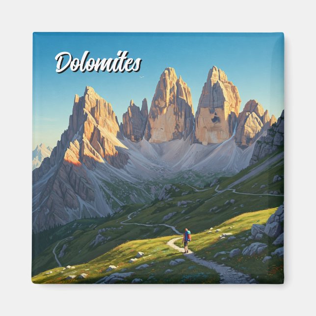 Imán Dolomitas Italia Viajes de excursión (Frente)
