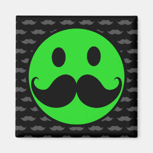 Imán Dolor de bigote verde retro