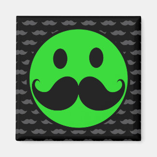 Imán Dolor de bigote verde retro