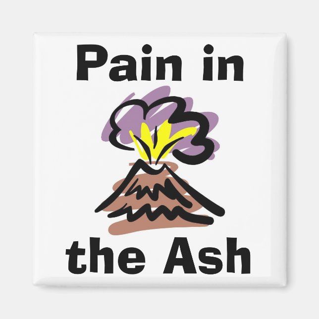 Imán Dolor en el volcán Ash - Islandia (Frente)