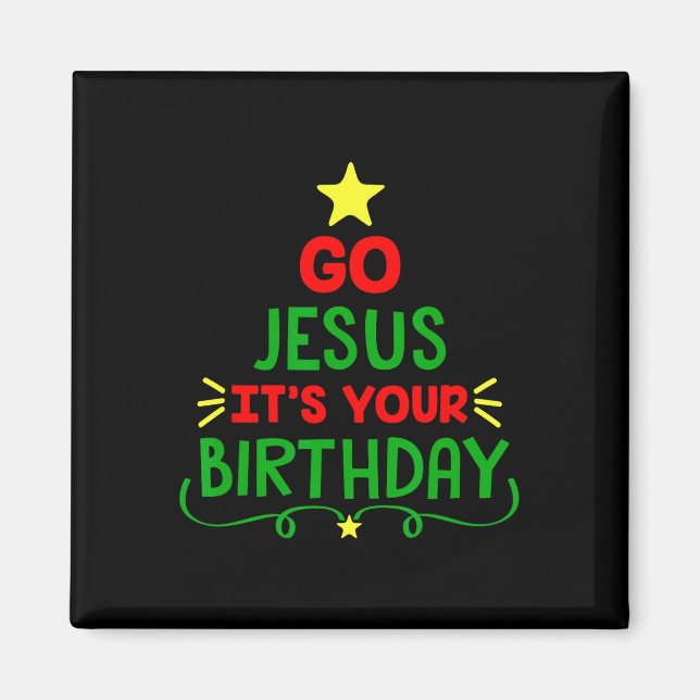 Imán Dolorosos Vayan Jesús Sus Navidades De Cumpleaños  (Frente)