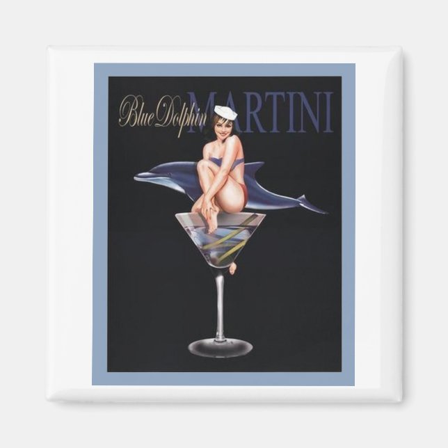 Imán Dolphin azul Martini (Frente)