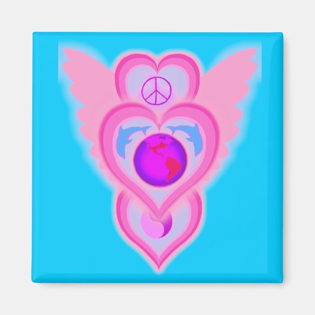 Imán dolphinwingsoflovetoday (Frente)