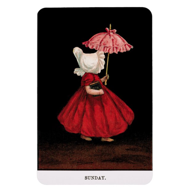 Imán Domingo de los años 1900 Sunbonnet Sue Magnet (Vertical)