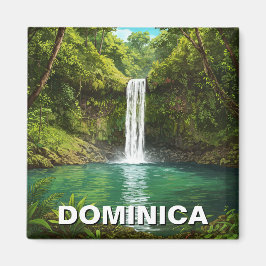 Imán Dominica del fondo de esmeralda