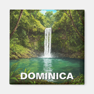 Imán Dominica del fondo de esmeralda