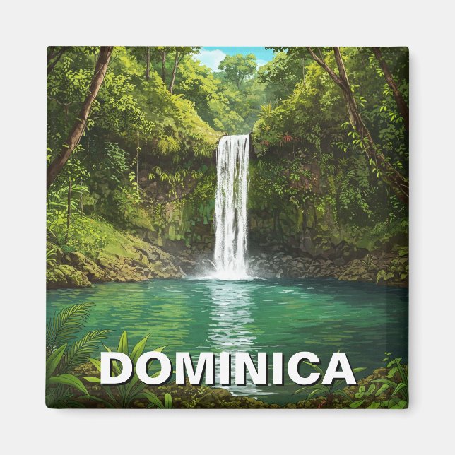 Imán Dominica del fondo de esmeralda (Frente)