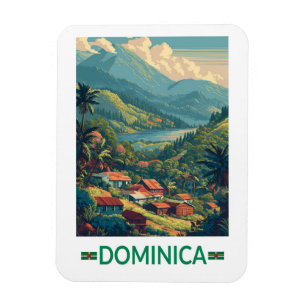 Imán Dominica Viaje Arte Vintage