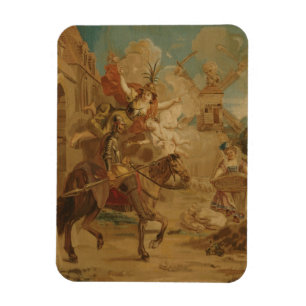 Imán Don Quijote guiado por la Locura, tapiz del siglo 