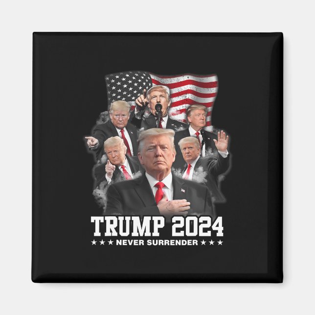 Imán Donald J Trump 2024 nunca se rinde 1 (Frente)