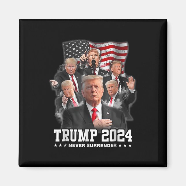 Imán Donald J Trump 2024 nunca se rinde 1 (Frente)