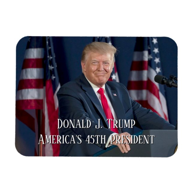 Imán Donald J. Trump 45º presidente Keepsake (Horizontal)