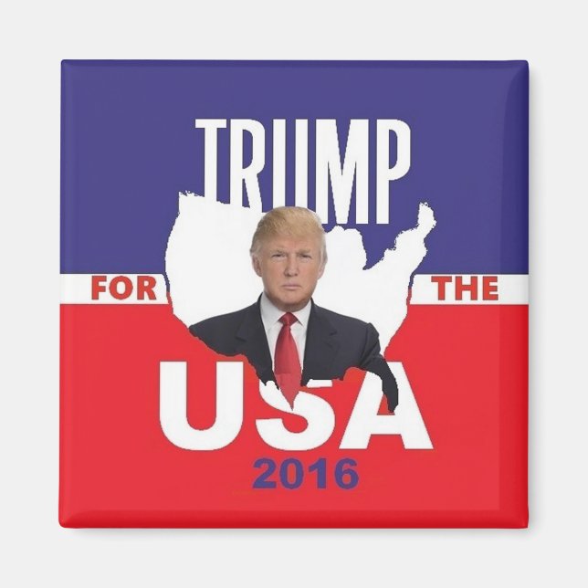 Imán Donald TRUMP 2016 Square Magnet (Frente)