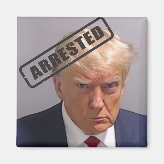 Imán Donald Trump "arrestó" a Mugshot Magnet (Frente)